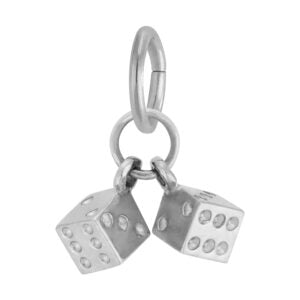 Rembrandt Sterling Silver Dice Accent Charm