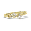 14KY Natural Diamond Petite Fashion Ring