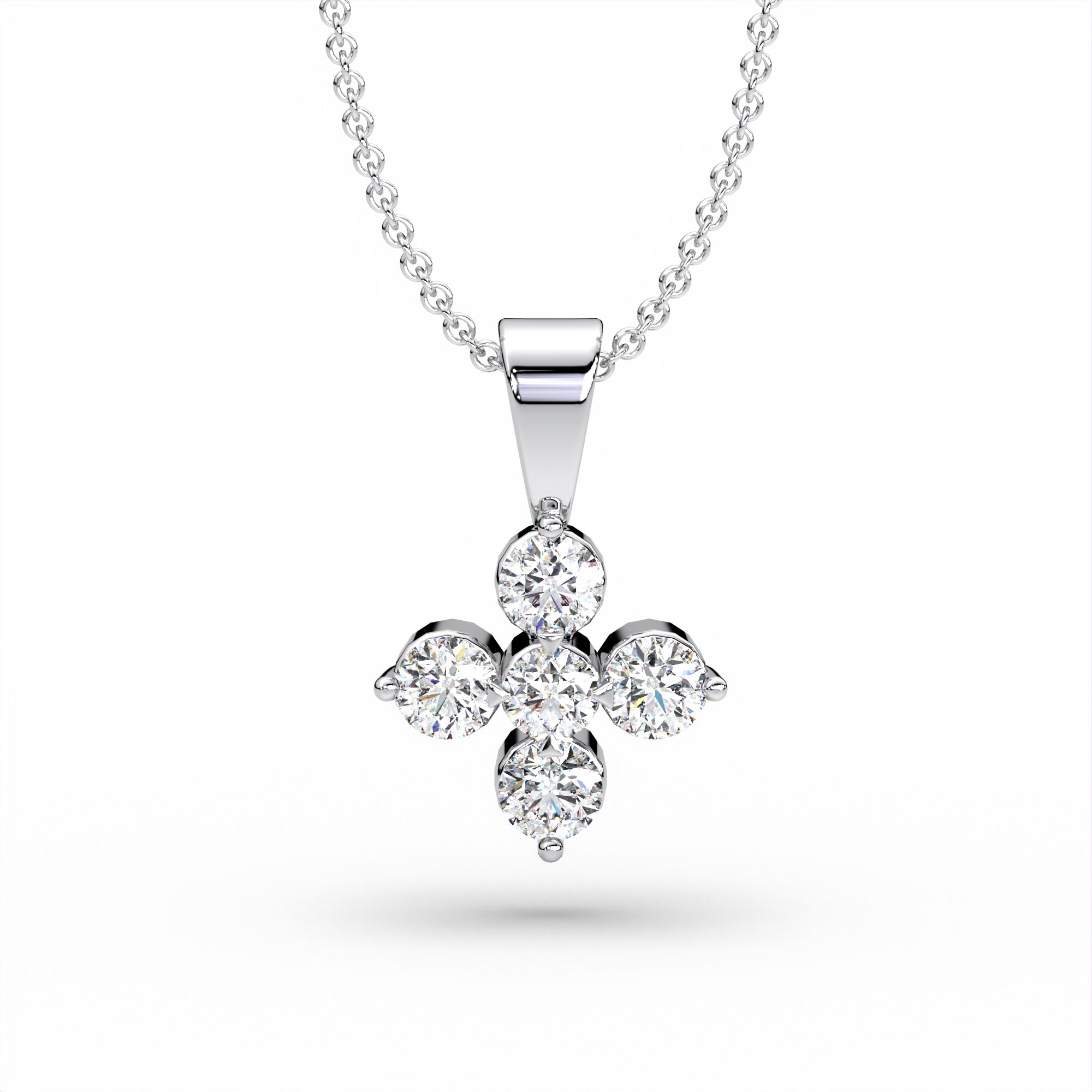 14KW Natural Diamond Florette Necklace