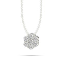14KW Natural Diamond Cluster Diamond Necklace