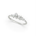 14KW Natural Diamond Petite Cluster Ring