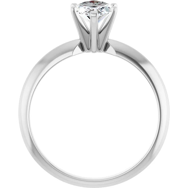 14KW Natural Diamond Marquise Shape Solitaire Engagement Ring