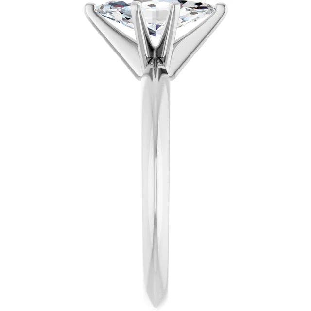 14KW Natural Diamond Marquise Shape Solitaire Engagement Ring