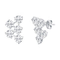 Sterling Silver Round Cluster CZ Studs
