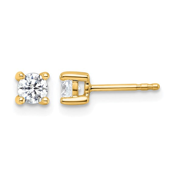 14KY Natural Diamond Stud Earrings