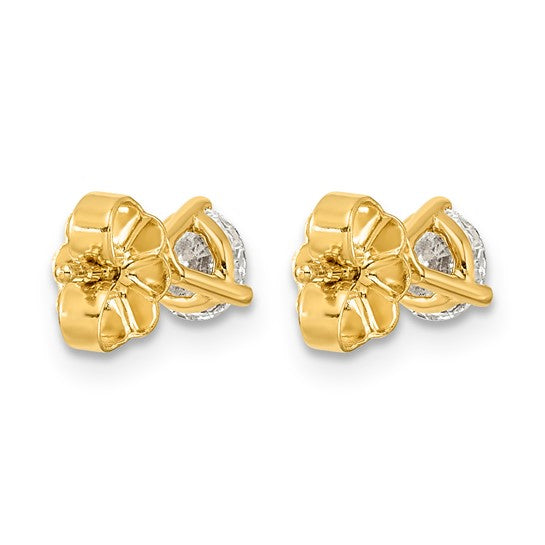 14KY Natural Diamond Stud Earrings