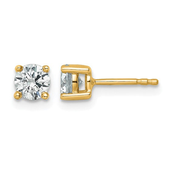 14KY Natural Diamond Stud Earrings