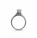 14KW Natural Diamond Marquise Shape Cathedral Solitaire Engagement Ring