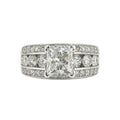 14KW Natural Diamond Princess Cut Engagement Ring