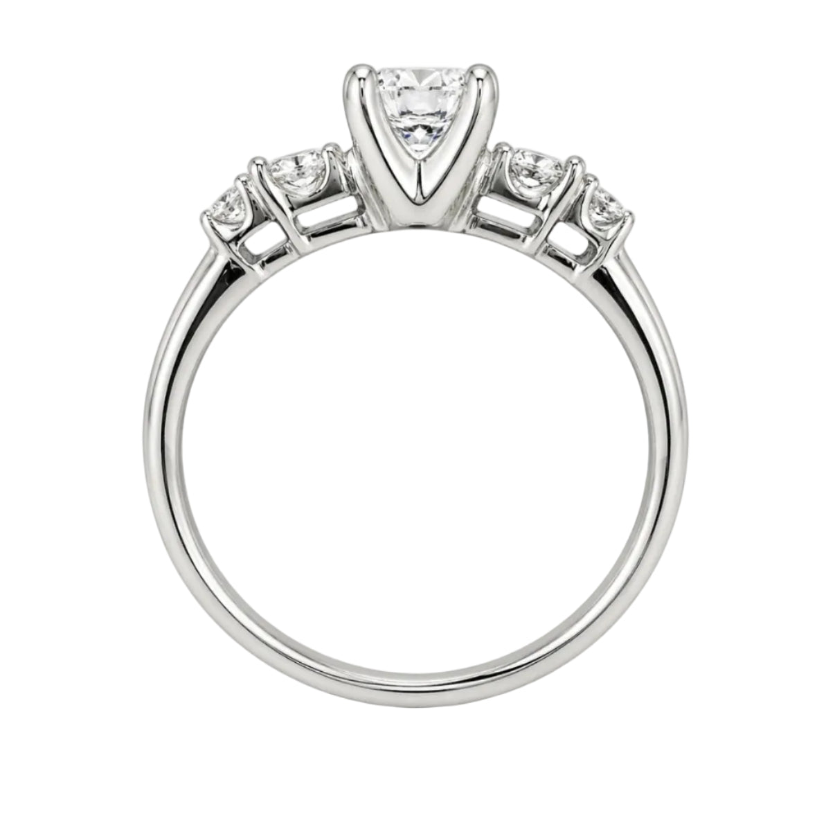 14KW Natural Round Diamond Engagement Ring
