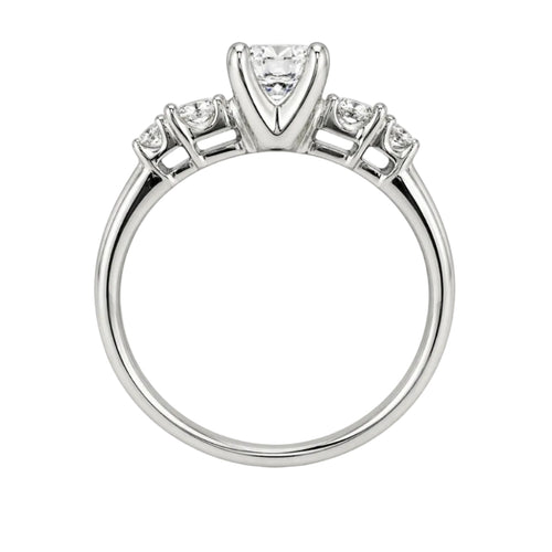14KW Natural Round Diamond Engagement Ring