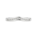 14KW Natural Diamond Curved Wedding Band