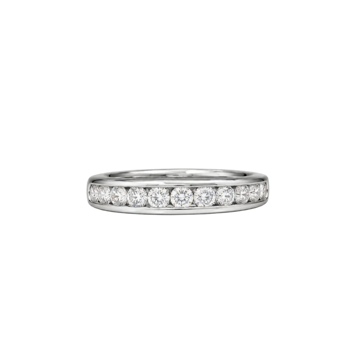 14KW Natural Diamond Chanel Set Wedding Band