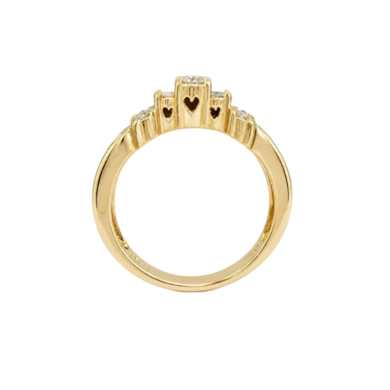 14KY Natural Round Diamond Engagement Ring