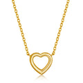 Sterling Silver GP Heart Necklace