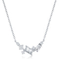 Sterling Silver Multi-Shaped CZ Necklace