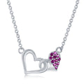 Sterling Silver Double Heart Necklace