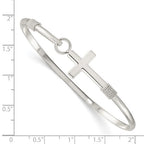 Sterling Silver Cross Bangle