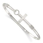 Sterling Silver Cross Bangle