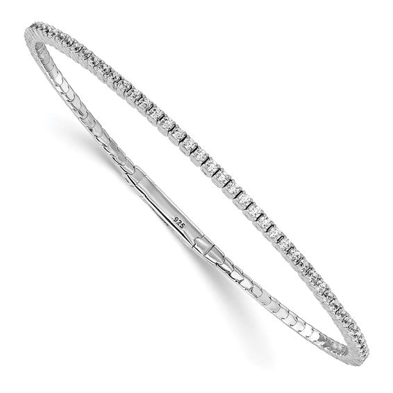 Sterling Silver Flexible Bangle Bracelet