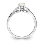Sterling Silver Created Opal Oval Stone Heart Ring