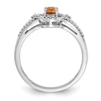 Sterling silver Ladies Citrine Ring