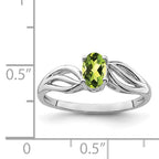 Sterling Silver Ladies Peridot Ring