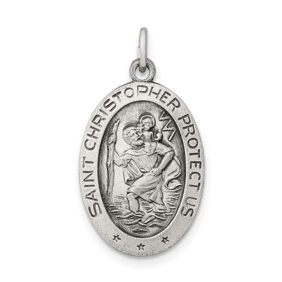 Sterling Silver St. Christopher Pendant