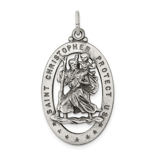Sterling Silver St. Christopher Pendant