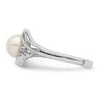 Sterling Silver Ladies FW Pearl Ring