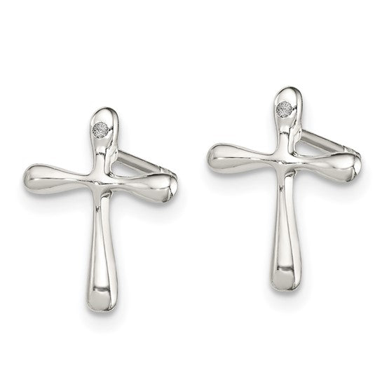 Sterling Silver Cross Earrings