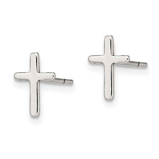 Sterling Silver Cross Earrings