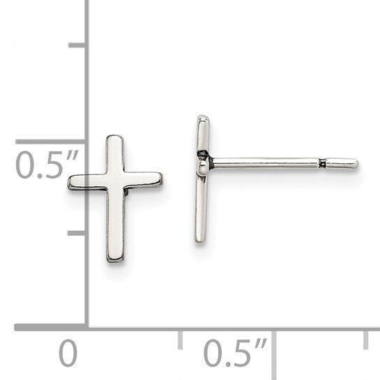 Sterling Silver Cross Earrings