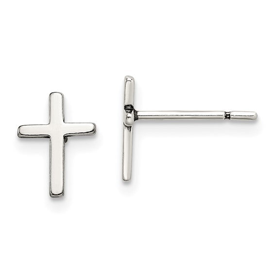 Sterling Silver Cross Earrings