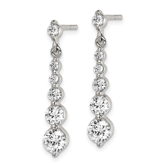 Sterling Silver Post Dangle Earrings