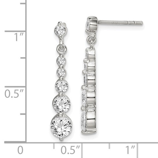 Sterling Silver Post Dangle Earrings
