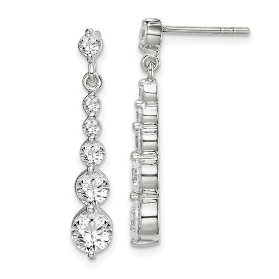 Sterling Silver Post Dangle Earrings