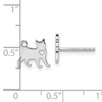 Sterling Silver Cat Post Earrings