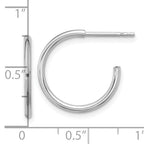 Sterling Silver C-Hoop Earrings