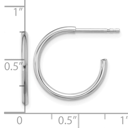 Sterling Silver C-Hoop Earrings