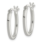 Sterling Silver Oval Hoop Earrings