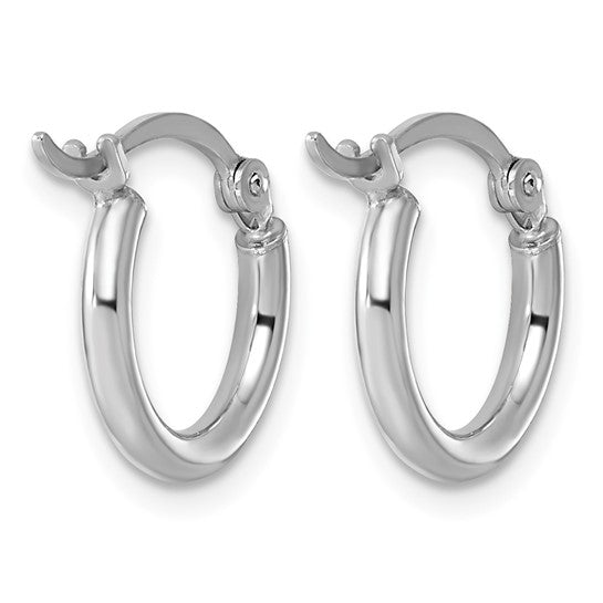 Sterling Silver Round Hoop Earrings