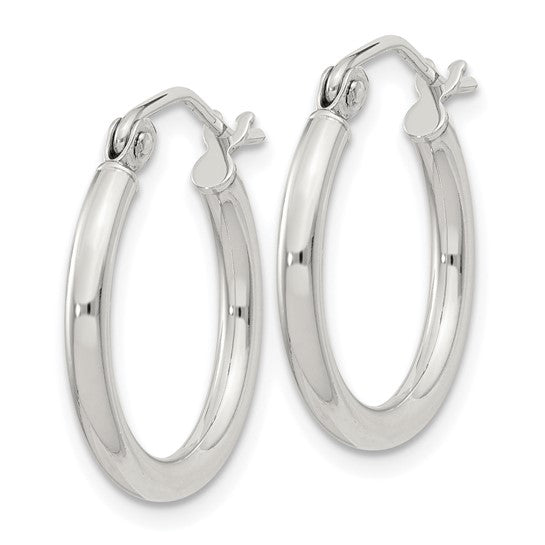 Sterling Silver Round Hoop Earrings