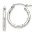 Sterling Silver Round Hoop Earrings