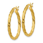 Sterling Silver GP Twist Hoop Earrings