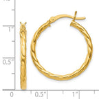 Sterling Silver GP Twist Hoop Earrings