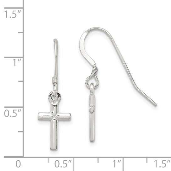 Sterling Silver Cross Earrings