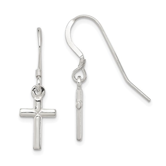 Sterling Silver Cross Earrings