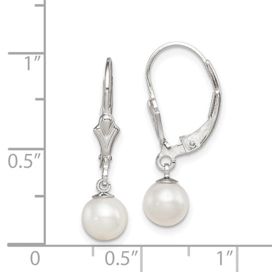 Sterling Silver FW Cultured Pearl Dangle Earrings