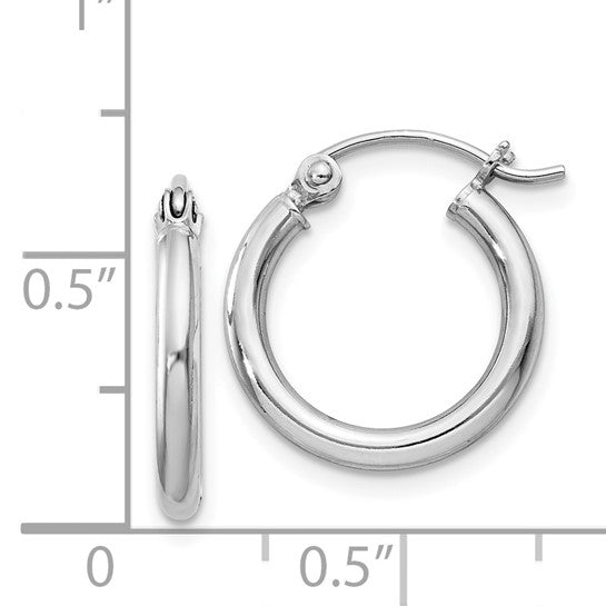 Sterling Silver Round Hoop Earrings